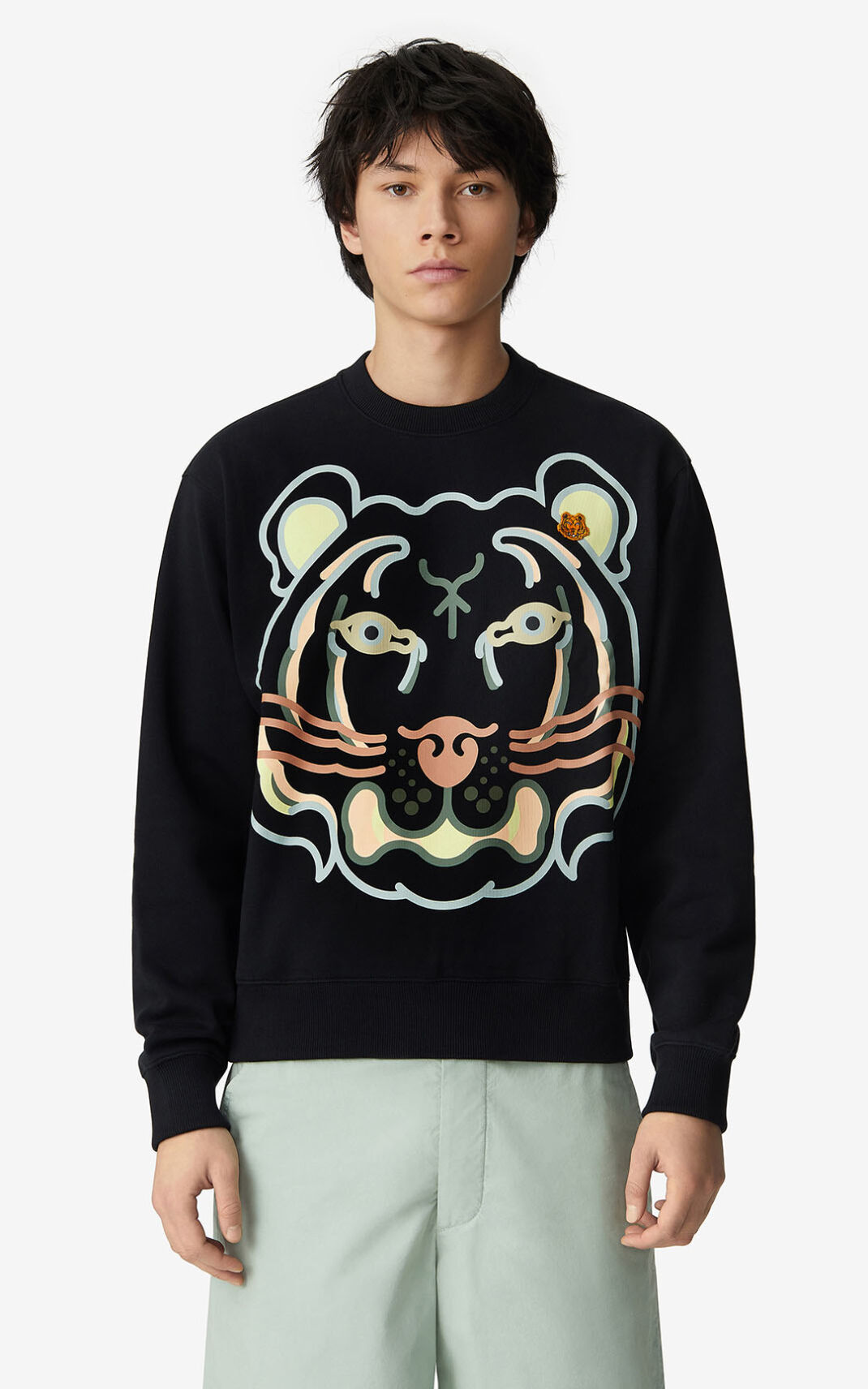 Sweat Kenzo K Tiger Homme Noir | WAKS-17385